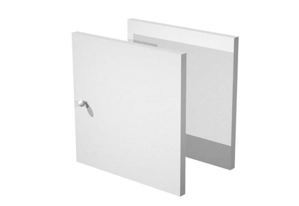 Immagine di Coppia ante Rainbow - 32,2x32,1 cm - per libreria - grigio alluminio