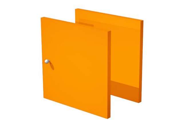 Immagine di Coppia ante Rainbow - 32,2x32,1 cm - per libreria - arancione