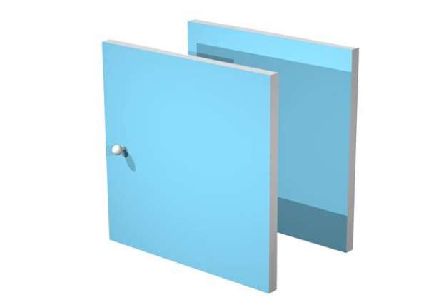 Immagine di Coppia ante Rainbow - 32,2x32,1 cm - per libreria - azzurro