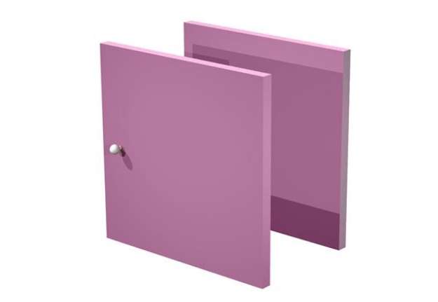 Immagine di Coppia ante Rainbow - per libreria - 32,2 x 32,1 cm - viola