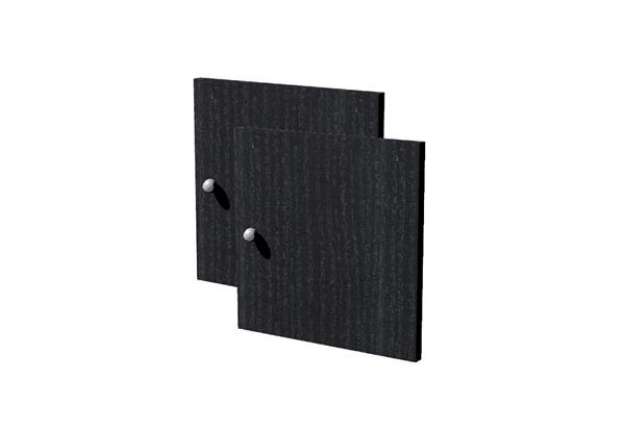 Immagine di Coppia ante Rainbow - 32,2 x 32,1 cm - per libreria - nero venato