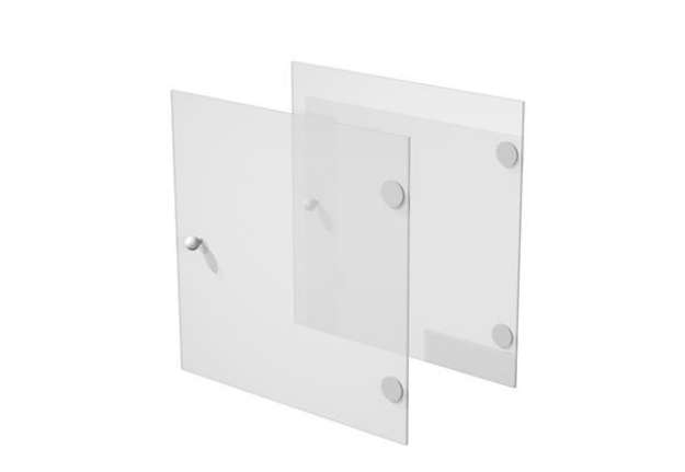 Immagine di Coppia ante Rainbow - 32,2x32,1 cm - per libreria - in vetro satinato