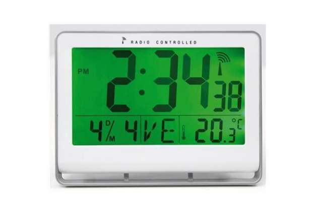 Immagine di Orologio digitale LCD - 20 x 15 x 3 cm - bianco - Alba