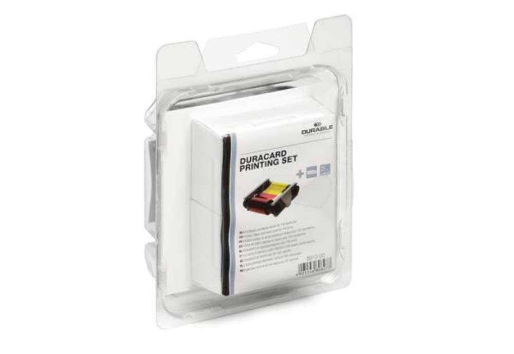 Immagine di Kit di stampa per stampante Duracard ID 300 (nastro a colori + 100 tessere) - Durable