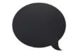 Immagine di Lavagna da parete Silhouette - 47 x 27,3 cm - forma fumetto - nero - Securit
