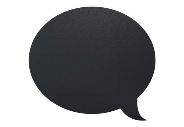 Immagine di Lavagna da parete Silhouette - 47 x 27,3 cm - forma fumetto - nero - Securit