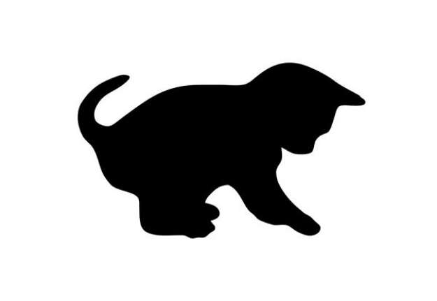 Immagine di Lavagna da parete Silhouette - 45,5 x 29 cm - forma gatto - nero - Securit