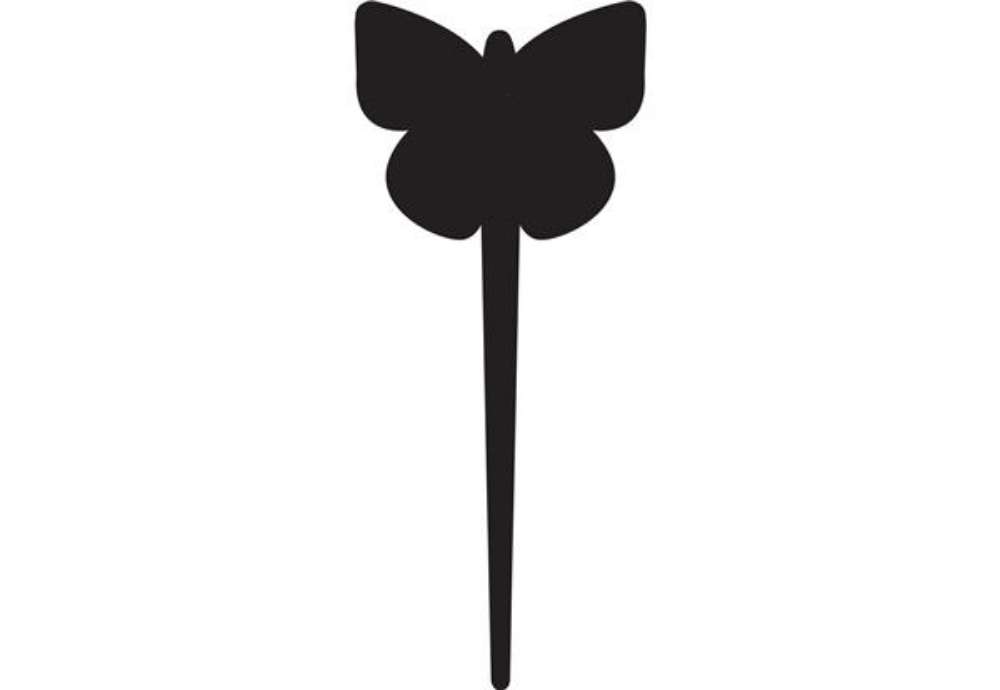 Immagine di Silhouette Tags - forma farfalla - nero - Securit - set 5 pezzi