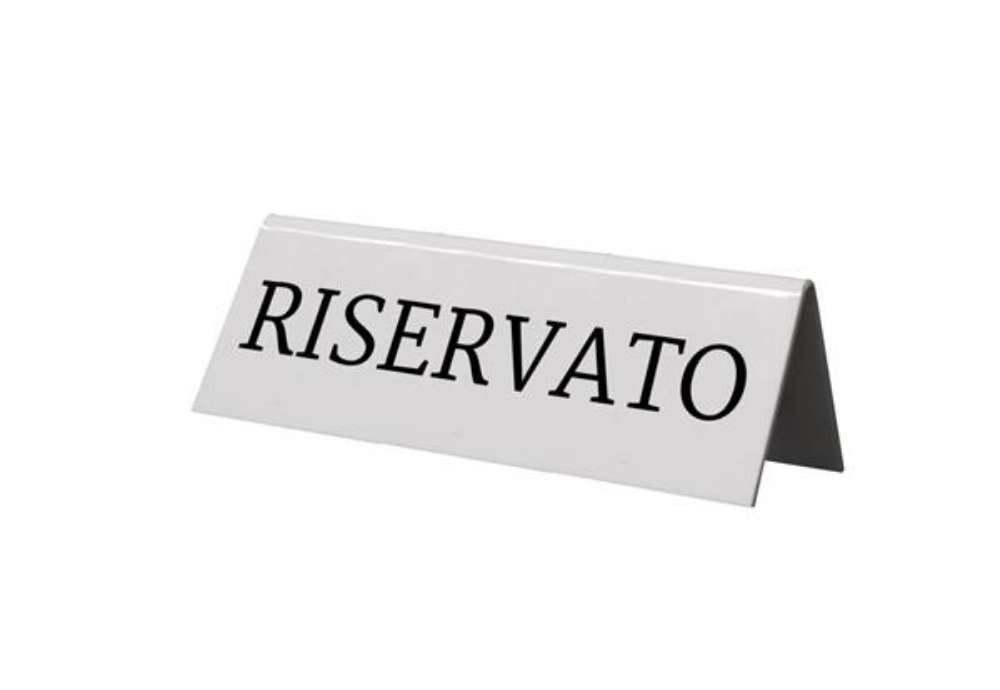 Immagine di Targhetta RISERVATO per tavoli - Securit - set 5 pezzi