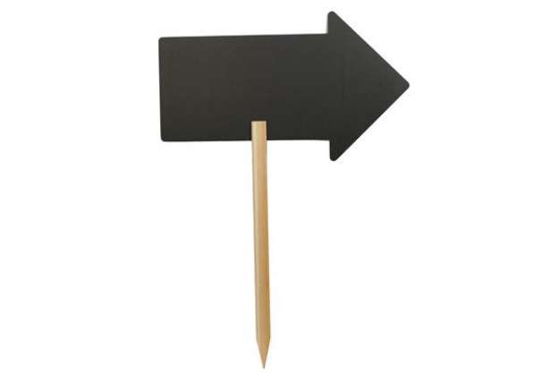 Immagine di Silhouette Board Sticks - forma freccia - 67 x 49,2 cm - nero - Securit