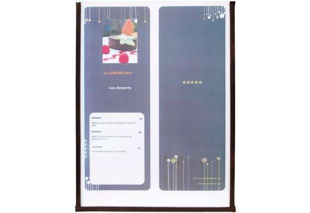 Immagine di Portamenù Crystal BR1 singolo - per 2 fogli A4 - Securit - set 3 pezzi