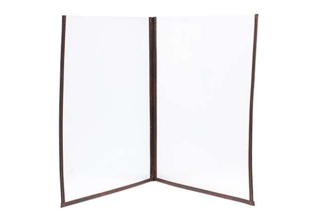 Immagine di Portamenù Crystal BR2 doppio - per 4 fogli A4 - Securit - set 3 pezzi