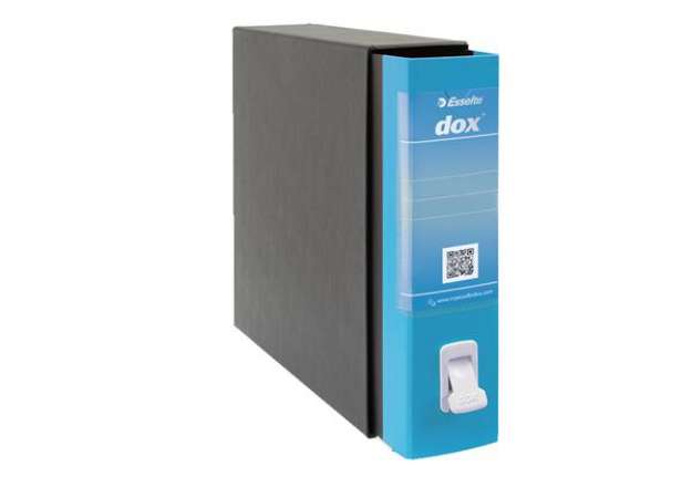 Immagine di Registratore Dox 2 - dorso 8 cm - protocollo 23x34 cm - azzurro capri - Esselte Dox