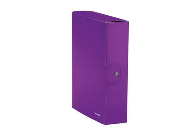 Immagine di Scatola progetto WOW - dorso 8 cm - viola metallizzato - Leitz
