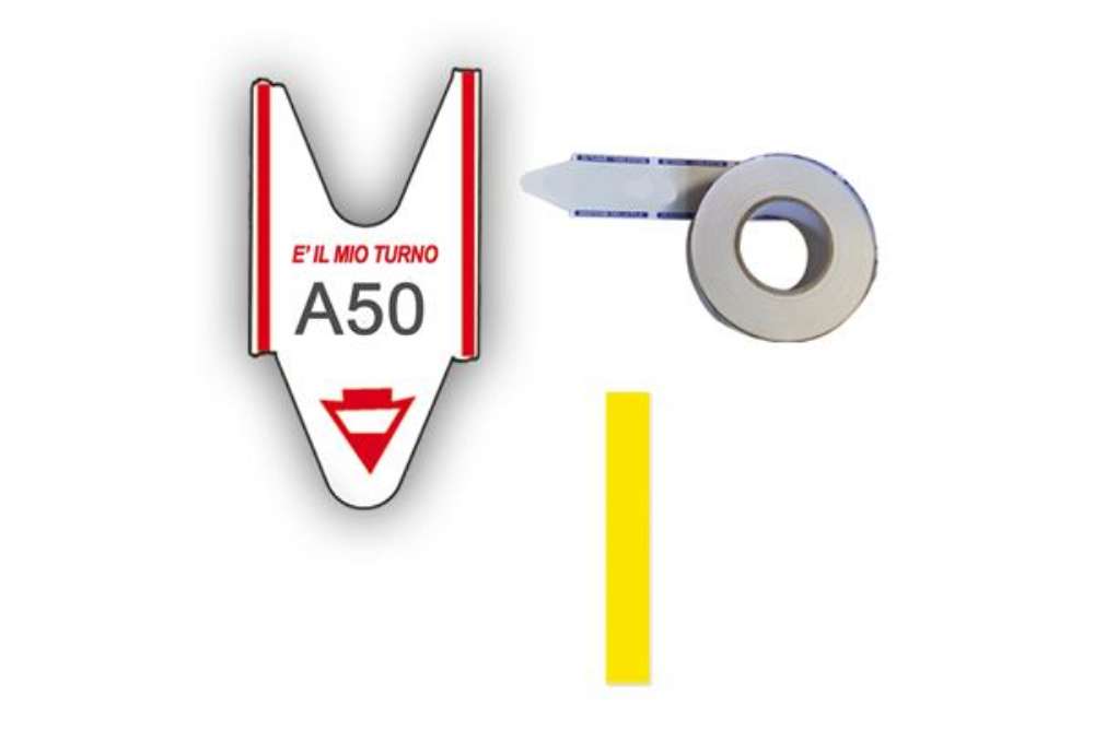 Immagine di Rotolo da 2000 ticket per elimina code - giallo - Printex - conf. 5 rotoli
