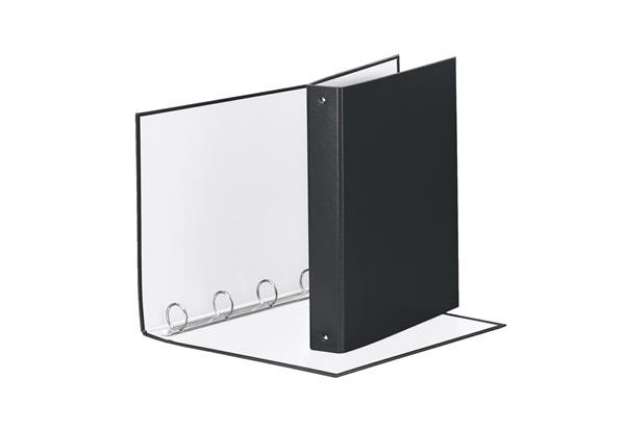 Immagine di Raccoglitore Meeting - 4 anelli tondi 30 mm - dorso 4 cm - 22x30 cm - PPL - nero - Esselte