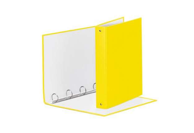 Immagine di Raccoglitore Meeting - 4 anelli tondi 30 mm - dorso 4 cm - 22x30 cm - PPL - giallo vivida - Esselte