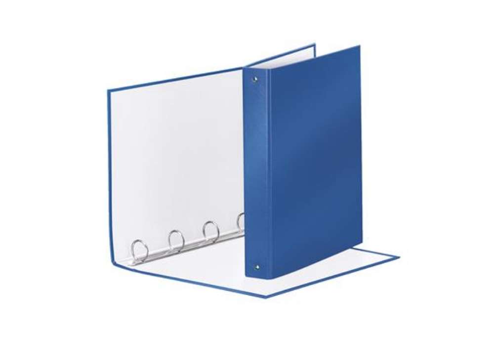 Immagine di Raccoglitore Meeting - 22 x 30 cm - 4 anelli tondi 30 mm - dorso 4 cm - PP - blu metallizzato - Esse