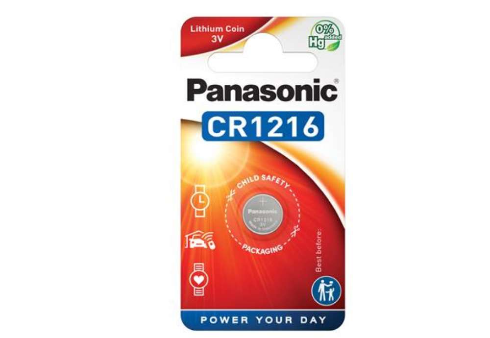 Immagine di Micropila CR1216 - a pastiglia - litio - Panasonic - blister 1 pezzo