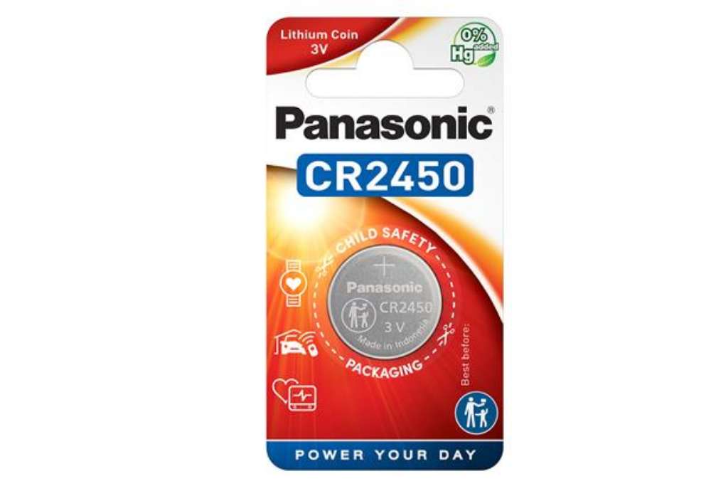 Immagine di Micropila CR2450 - 3V - a pastiglia - litio - Panasonic - blister 1 pezzo