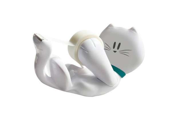 Immagine di Dispenser Kitty - 1 rotolo Scotch Magic 810 1,9 cm x 7,5 m incluso - bianco - Scotch