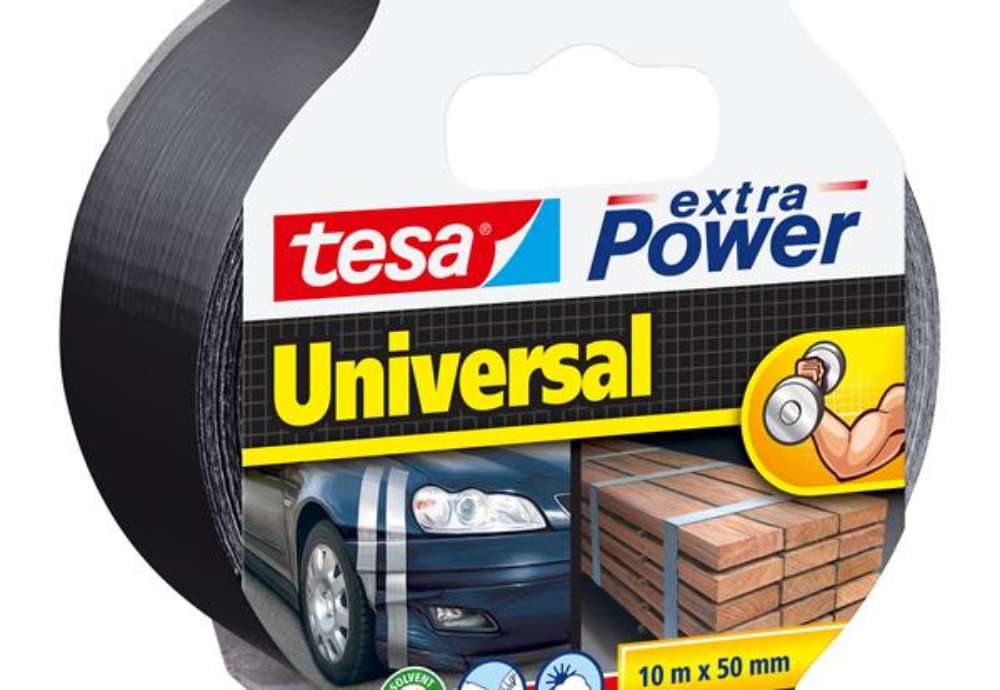 Immagine di Nastro adesivo Extra Power Universal - 50 mm x 10 m - tela plastificata - nero - Tesa