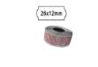 Immagine di Rotolo da 1000 etichette a onda per Printex Smart 8/2612 - 26x12 mm - adesivo permanente - bianco -