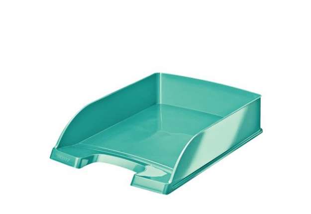 Immagine di Vaschetta portacorrispondenza WOW - 25,5 x 35,7 x 7 cm - acqua marina - Leitz