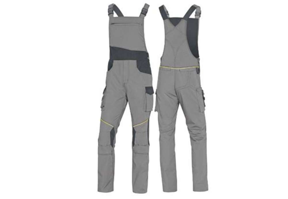Immagine di Salopette da lavoro Mach 2 - tela/poliestere/cotone - taglia XL - grigio chiaro/grigio scuro - Delta