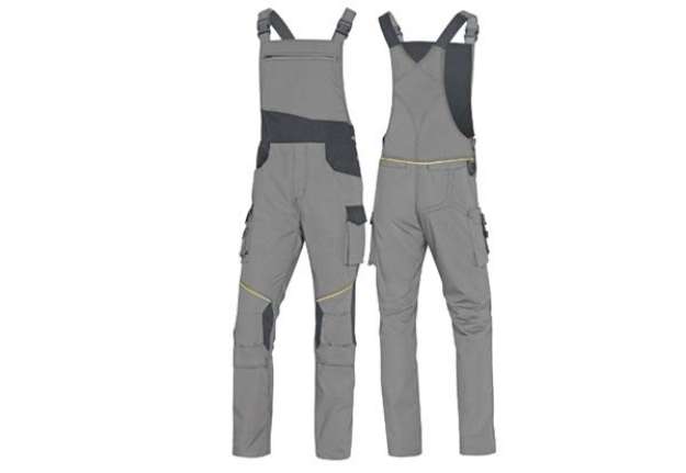 Immagine di Salopette da lavoro Mach 2 - tela/poliestere/cotone - taglia XL - grigio chiaro/grigio scuro - Delta