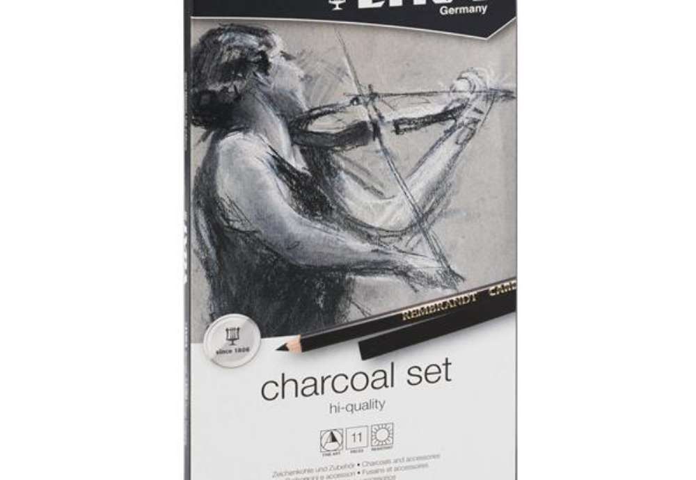 Immagine di Carboncini in matita e stick di qualità Rembrandt Charcoal Set - Lyra - astuccio metallo