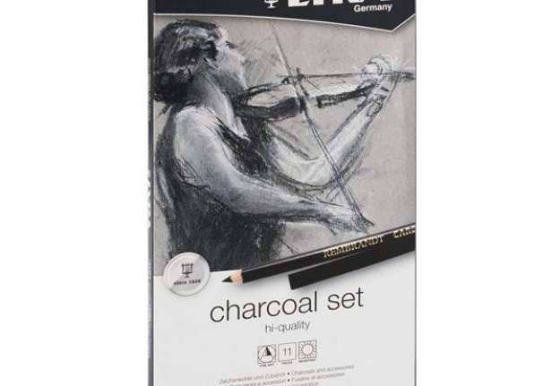 Immagine di Carboncini in matita e stick di qualità Rembrandt Charcoal Set - Lyra - astuccio metallo