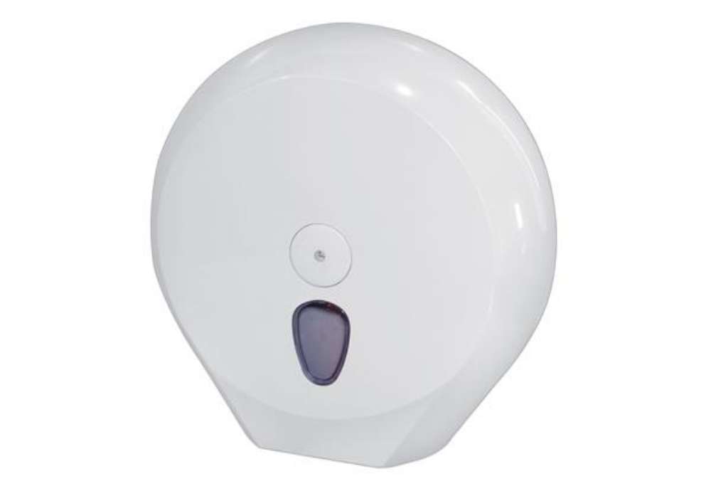 Immagine di Dispenser carta igienica Plus rotolo Mini Jumbo - 27,3 x 12,8 x 27 cm - rotolo diametro 23 cm - bian