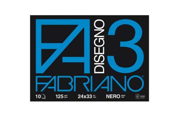 Immagine di Album F3 - 24x33cm - 10 fogli - neri - 125gr - Fabriano