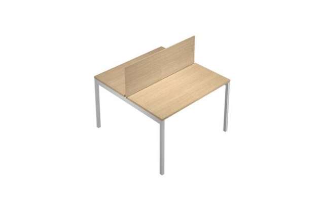 Immagine di Pannello divisorio Agorà - per scrivania multiple - 120 x 32 cm - rovere