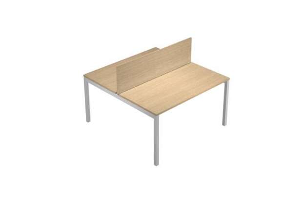 Immagine di Pannello divisorio Agorà - per scrivania multiple - 140 x 32 cm - rovere