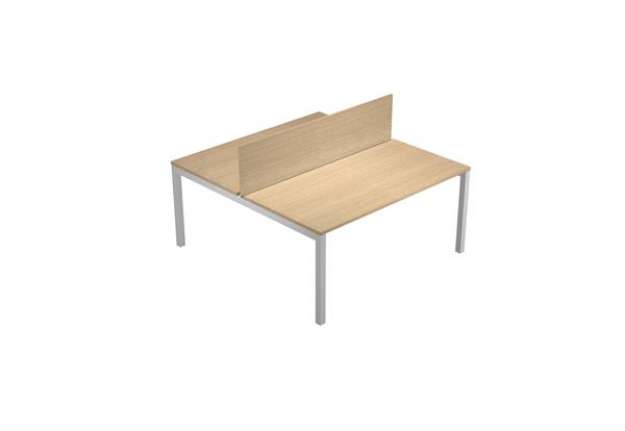 Immagine di Pannello divisorio Agorà - per scrivania multiple - 160 x 32 cm - rovere