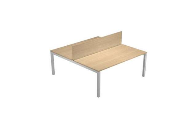 Immagine di Pannello divisorio Agorà - per scrivania multiple - 180 x 32 cm - rovere