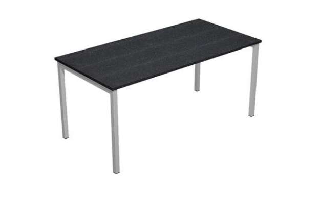 Immagine di Scrivania Easy Plus - lineare - 120 x 80 x 72,5 cm - nero venato