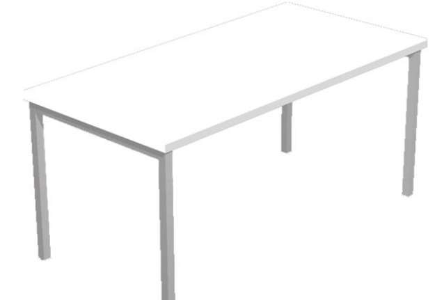 Immagine di Scrivania Easy Plus - lineare - 140 x 80 x 72,5 cm - grigio