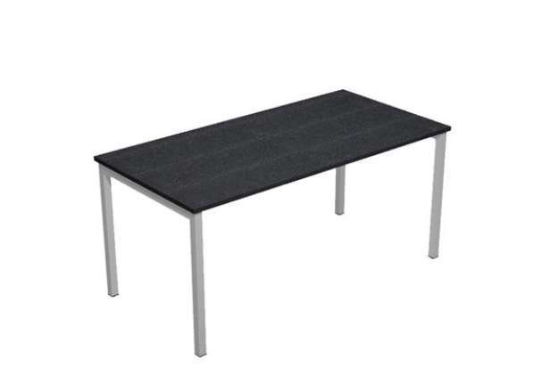 Immagine di Scrivania Easy Plus - lineare - 160 x 80 x 72,5 cm - nero venato