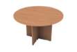 Immagine di Tavolo riunione Easy - 4 posti - diametro 120 cm - altezza 72 cm - noce chiaro