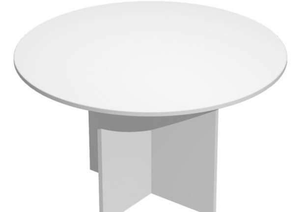 Immagine di Tavolo riunione Easy - 4 posti - diametro 120 cm - altezza 72 cm - grigio