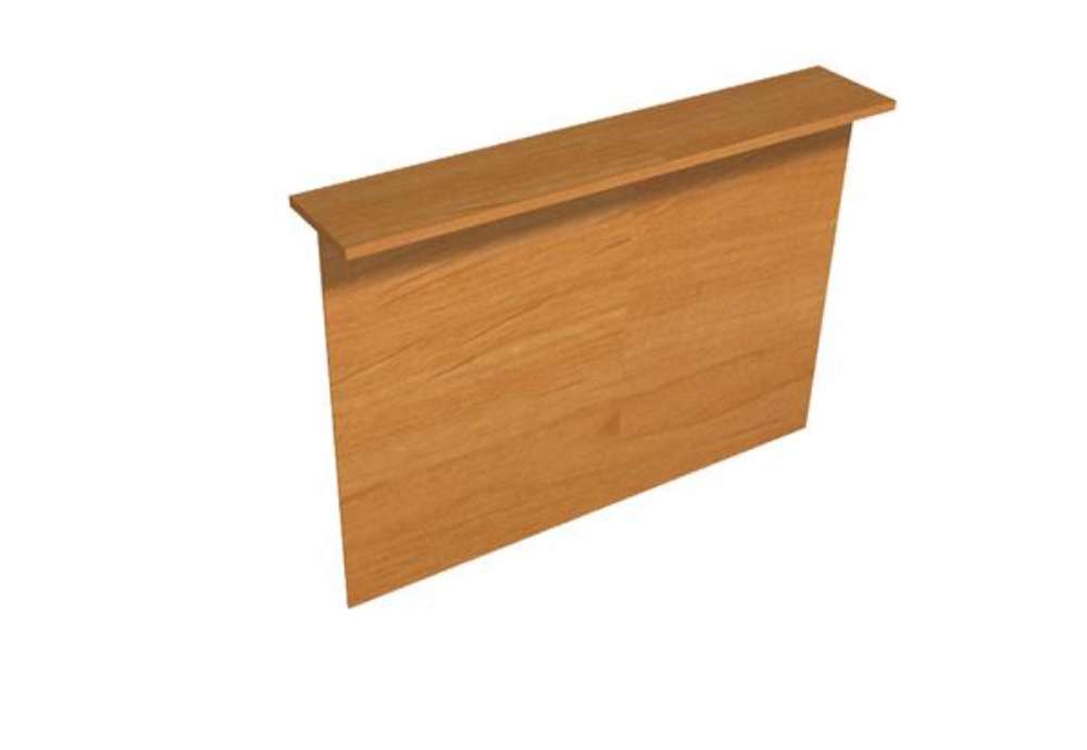 Immagine di Sopralzo reception per scrivanie Easy - 160 x 30 x 115 cm - noce chiaro