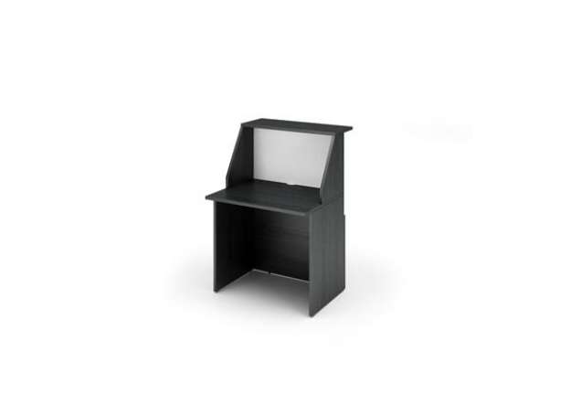 Immagine di Modulo Prestige reception sopralzo/desktop - 80 x 76,1 x 117 cm - nero venato/bianco