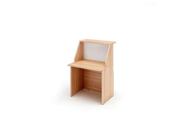 Immagine di Modulo Prestige reception sopralzo/desktop - 80 x 76,1 x 117 cm - ciliegio arabis/bianco