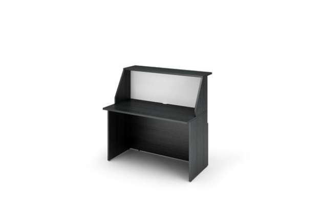 Immagine di Modulo Prestige reception sopralzo/desktop - 120 x 76,1 x 117 cm - nero venato/bianco