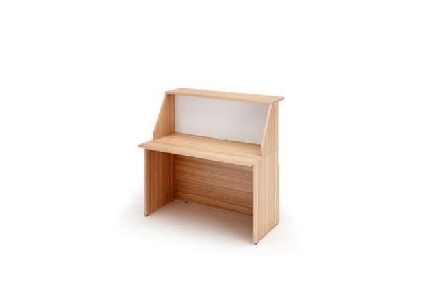 Immagine di Modulo Prestige reception sopralzo/desktop - 120 x 76,1 x 117 cm - ciliegio arabis/bianco
