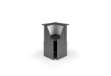 Immagine di Modulo Prestige reception - 90 gradi - 76,1 x 76,1 x 117 cm - nero venato/bianco