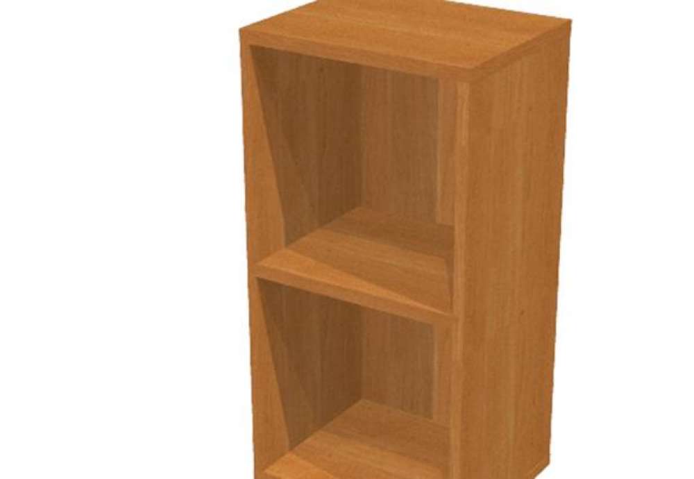 Immagine di Libreria modulare bassa - a giorno - 40x32x81,5 cm - noce chiaro